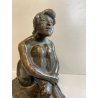 SCULTURA  TUTTOTONDO BRONZO FIGURA NUDO DONNA ITALIA  firmata St. Pillati BRONZE