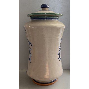 ANTICO ALBARELLO CERAMICA FARMACIA "boccioni" FOGLIACEO BETONICA VASO MEDICO OLD