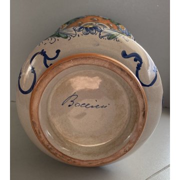 ANTICO ALBARELLO CERAMICA FARMACIA "boccioni" FOGLIACEO BETONICA VASO MEDICO OLD