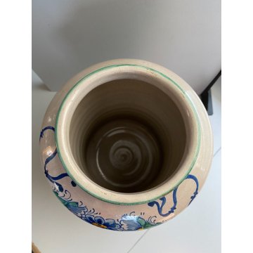 ANTICO ALBARELLO CERAMICA FARMACIA "boccioni" FOGLIACEO BETONICA VASO MEDICO OLD