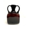 VASO BIANSATO VETRO SOFFIATO AMETISTA Blenko DESIGN MID CENTURY HANDLE VASE USA