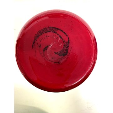 VASO MONOFIORE BOTTIGLIA LABORATORIO VETRO SOFFIATO ROSSO ZIRCONIO 22 cm/h '900