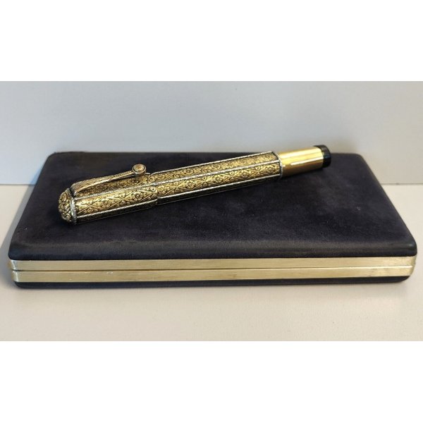 Waterman IDEAL 42 Antica Penna Stilografica SAFETY oro OLD GOLDEN FOUNTAIN PEN