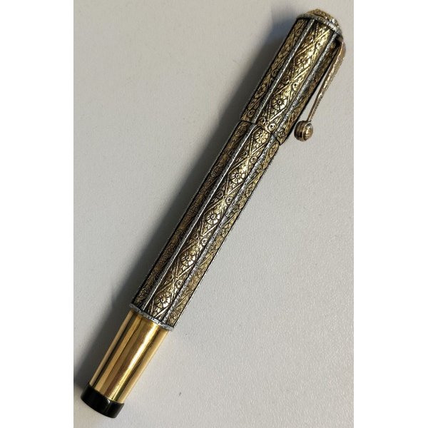 Waterman IDEAL 42 Antica Penna Stilografica SAFETY oro OLD GOLDEN FOUNTAIN PEN