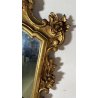 ANTICA SPECCHIERA LIBERTY DORATA epoca 900 LUME MIRROR LAMPADA APPLIQUE CORNICE