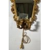 ANTICA SPECCHIERA LIBERTY DORATA epoca 900 LUME MIRROR LAMPADA APPLIQUE CORNICE
