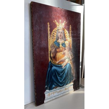ANTICO DIPINTO RITRATTO MADONNA GESU BAMBINO B.ta V.ne Dell' Aiuto BUSTO ARSIZIO