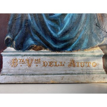 ANTICO DIPINTO RITRATTO MADONNA GESU BAMBINO B.ta V.ne Dell' Aiuto BUSTO ARSIZIO