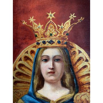 ANTICO DIPINTO RITRATTO MADONNA GESU BAMBINO B.ta V.ne Dell' Aiuto BUSTO ARSIZIO