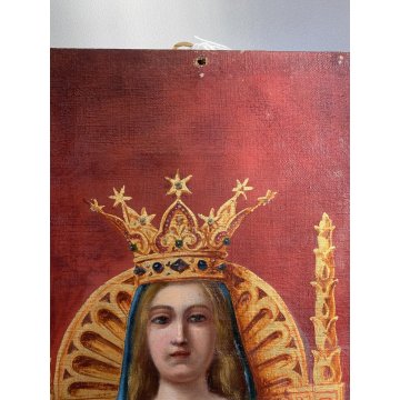 ANTICO DIPINTO RITRATTO MADONNA GESU BAMBINO B.ta V.ne Dell' Aiuto BUSTO ARSIZIO