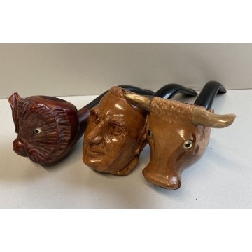 LOTTO 3pz PIPA VINTAGE St. Claude BRUYERE FRANCE FUMO TABACCO PFEIFE real briar