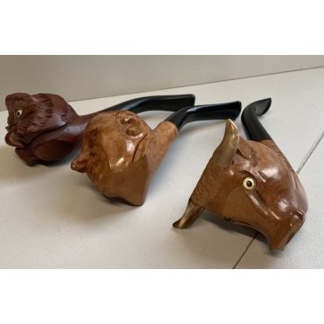 LOTTO 3pz PIPA VINTAGE St. Claude BRUYERE FRANCE FUMO TABACCO PFEIFE real briar