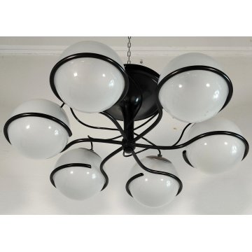 LAMPADA SOFFITTO mod. 2042/6 DESIGN Gino Sarfatti ARTELUCE anni 60 LAMAPADARIO