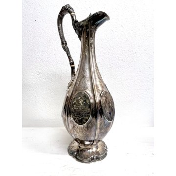 ANTICA BROCCA DECANTER SILVER PLATED VITTORIANO CLARET JUG PUNZONATA '800