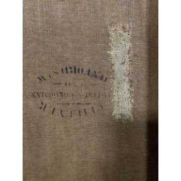 GRANDE DIPINTO OLIO TELA VIAGGIO PASSEGGERI TRENO VAPORE BORGHESIA FIRMATO '800