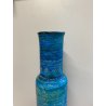 VASO VINTAGE MCM Aldo Londi BITOSSI ceramica BLU RIMINI ITALY ANNI 60 OLD VASE