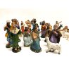 Lotto 50 pz STATUINE PRESEPE PASTA PLASTICA VARIE EPOCHE SACRA FAMIGLIA ANIMALI