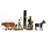 Lotto 50 pz STATUINE PRESEPE PASTA PLASTICA VARIE EPOCHE SACRA FAMIGLIA ANIMALI