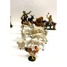 Lotto 50 pz STATUINE PRESEPE PASTA PLASTICA VARIE EPOCHE SACRA FAMIGLIA ANIMALI