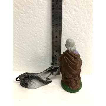 Lotto 50 pz STATUINE PRESEPE PASTA PLASTICA VARIE EPOCHE SACRA FAMIGLIA ANIMALI