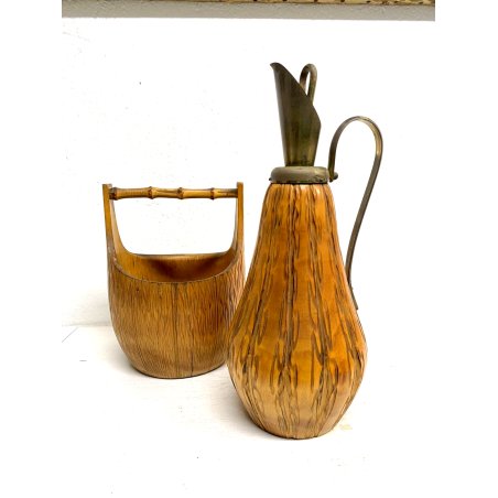 VINTAGE CARAFFA Cocktail THERMOS SECCHIO FRUTTA SECCA DESIGN Aldo Tura Macabo 50