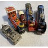 lotto 5 pz GIOCATTOLO LATTA BATTERIE  treni carro armato TOYS locomotiva trains
