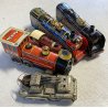 lotto 5 pz GIOCATTOLO LATTA BATTERIE  treni carro armato TOYS locomotiva trains