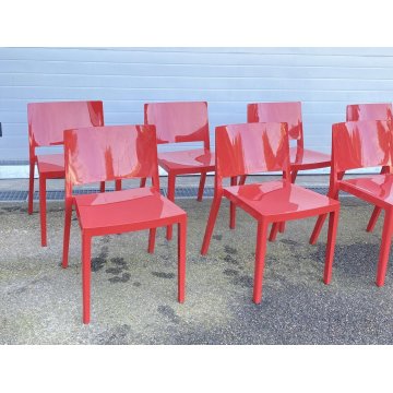 LOTTO 8 SEDIE KARTELL PIERO LISSONI MOD. LIZZ 4869 DESIGN ANNI 90 CHAIR VINTAGE