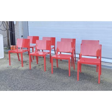 LOTTO 8 SEDIE KARTELL PIERO LISSONI MOD. LIZZ 4869 DESIGN ANNI 90 CHAIR VINTAGE
