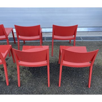 LOTTO 8 SEDIE KARTELL PIERO LISSONI MOD. LIZZ 4869 DESIGN ANNI 90 CHAIR VINTAGE