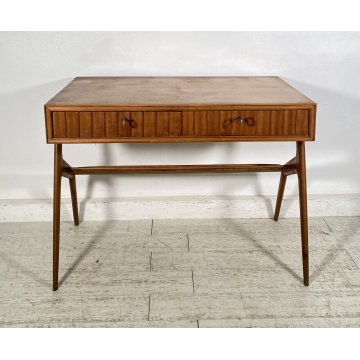SCRIVANIA DESIGN ANNI 60 ATTR. VITTORIO DASSI LEGNO CILIEGIO VINTAGE SCRITTOIO