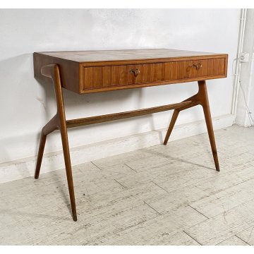 SCRIVANIA DESIGN ANNI 60 ATTR. VITTORIO DASSI LEGNO CILIEGIO VINTAGE SCRITTOIO