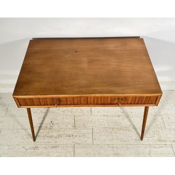 SCRIVANIA DESIGN ANNI 60 ATTR. VITTORIO DASSI LEGNO CILIEGIO VINTAGE SCRITTOIO