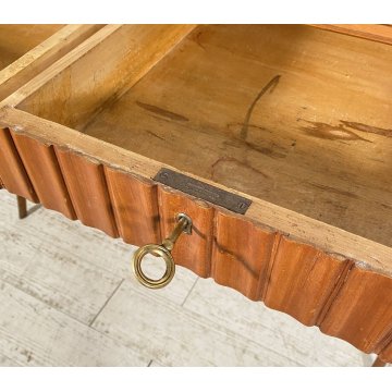 SCRIVANIA DESIGN ANNI 60 ATTR. VITTORIO DASSI LEGNO CILIEGIO VINTAGE SCRITTOIO