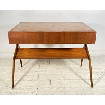 SCRIVANIA DESIGN ANNI 60 ATTR. VITTORIO DASSI LEGNO CILIEGIO VINTAGE SCRITTOIO