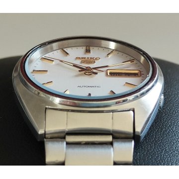 ANTICO OROLOGIO POLSO Seiko 5 Automatic 7009-3120 anni 70 Vintage Wrist Watch