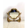 ANTICA PSICHE SPECCHIO BASCULANTE TAVOLO SPECCHIERA BRONZO DORATO Art Nouveau