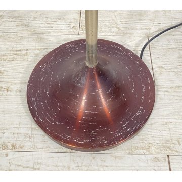 LAMPADA DA TERRA PIANTANA FLOOR LAMP ANNI 70 METALLO CROMATO VETRO 6 PUNTI LUCE