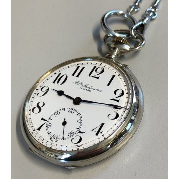 ANTICO OROLOGIO TASCA F.lli Santamaria Milano OLD POCKET WATCH taschino ø 52mm