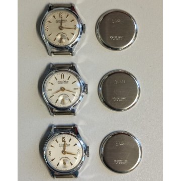 TRITTICO Antico Orologio Polso XAROS WATCH anni 50 movimento OISA Made in ITALY