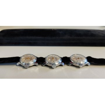TRITTICO Antico Orologio Polso XAROS WATCH anni 50 movimento OISA Made in ITALY