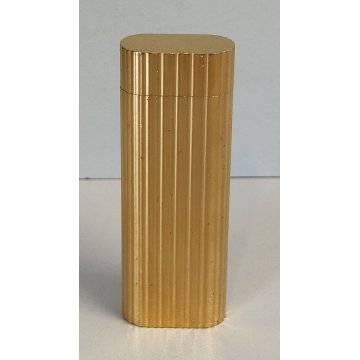 Must de Cartier ACCENDINO TASCA GODRON Plaque or Paris VINTAGE LIGHTER BRIQUET