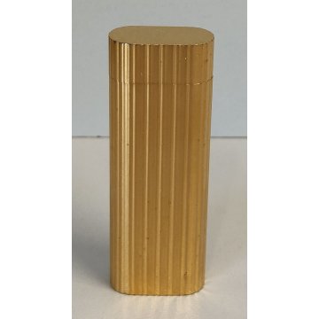 Must de Cartier ACCENDINO TASCA GODRON Plaque or Paris VINTAGE LIGHTER BRIQUET