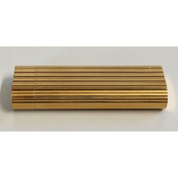 Must de Cartier ACCENDINO TASCA GODRON Plaque or Paris VINTAGE LIGHTER BRIQUET