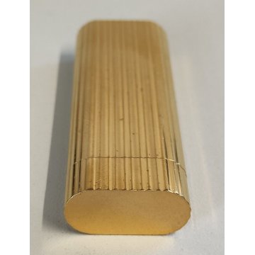 Must de Cartier ACCENDINO TASCA GODRON Plaque or Paris VINTAGE LIGHTER BRIQUET