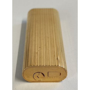 Must de Cartier ACCENDINO TASCA GODRON Plaque or Paris VINTAGE LIGHTER BRIQUET