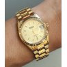 BULOVA Calendar OROLOGIO POLSO DORATO anni 80 VINTAGE GOLDEN WRIST WATCH montre