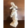 ANTICA SCULTURA CERAMICA biscuit Meissen GIOVANE DONNA SPIGHE SOGGETTO XIX sec.