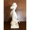 ANTICA SCULTURA CERAMICA biscuit Meissen GIOVANE DONNA SPIGHE SOGGETTO XIX sec.