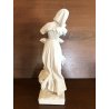 ANTICA SCULTURA CERAMICA biscuit Meissen GIOVANE DONNA SPIGHE SOGGETTO XIX sec.
